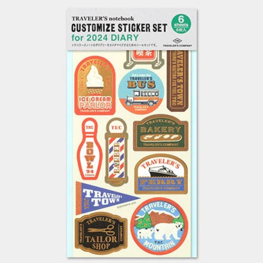 2024 Sticker set - sex spjöld með bókstöfum, tölustöfum, index miðum...