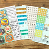 2022 Sticker set - sex spjöld með bókstöfum, tölustöfum, index miðum...