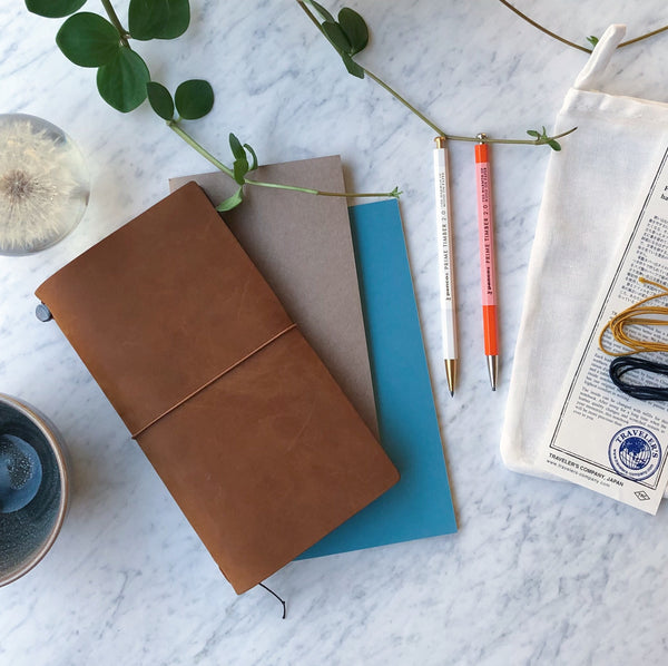 Traveler´s Notebook – ljósbrún