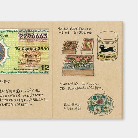 Traveler´s passport size Notebook - #9 innvols með brúnum pappír "kraftpaper"