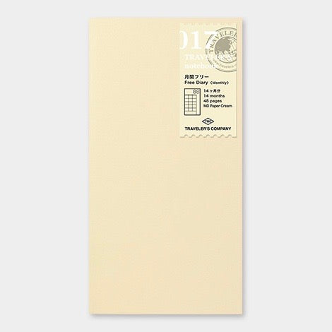 Traveler´s Notebook – Dagbókarinnvols #17 Free Diary Month